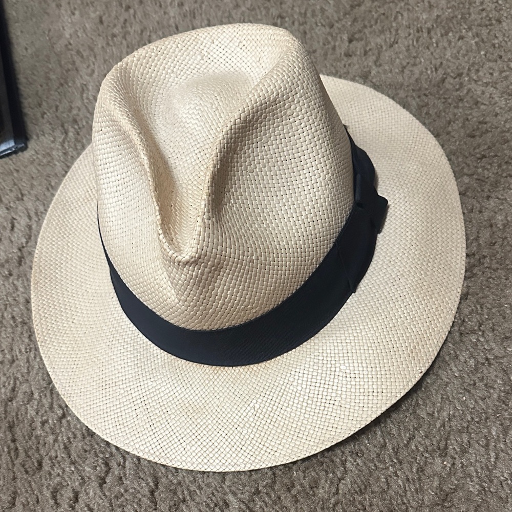 Stylish Tan Fedora Hat with Black Band
